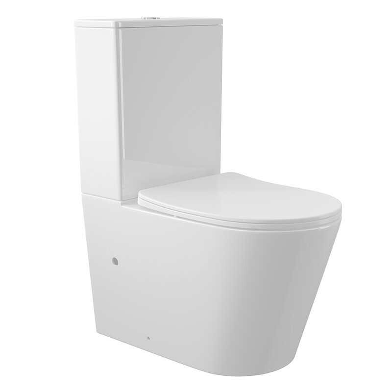 Изображение товара Напольный безободковый унитаз Aqueduto Cone с микролифтом белый