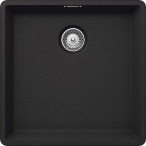 Изображение товара Мойка кухонная Schock Brooklyn 50 Cristalite 701059 угловая черная с одним отверстием