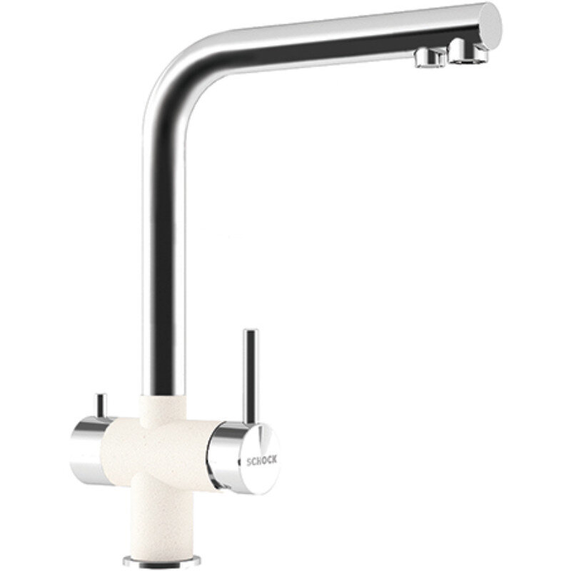 Изображение товара Смеситель для кухни Schock Vitus 710430, с подключением к фильтру, цвет сталь/альпина