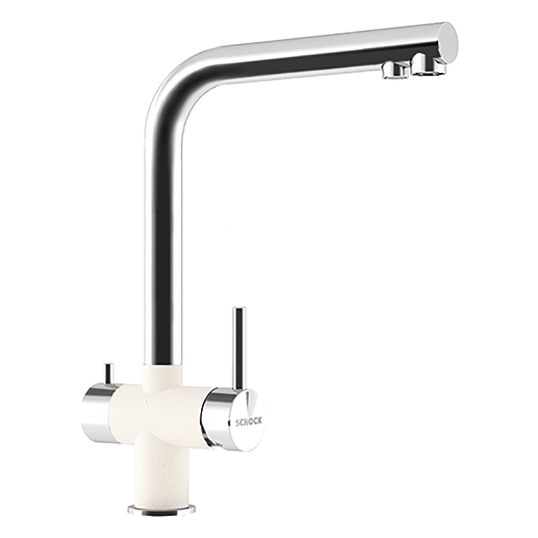 Изображение товара Смеситель для кухни Schock Vitus 710430, Cristalite, с подключением к фильтру, цвет сталь/альпина Изображение товара Смеситель для кухни Schock Vitus 710430, Cristalite, с подключением к фильтру, цвет сталь/альпина