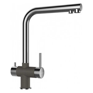 Изображение товара Смеситель для кухни Schock Vitus 710560, Cristalite, с подключением к фильтру, цвет сталь/баварский камень