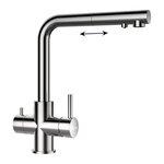 Смеситель для кухни Schock Vitus-D 710632, вытяжной, с подключением к фильтру, цвет нержавеющая сталь - фото 1 Смеситель для кухни Schock Vitus-D 710632, вытяжной, с подключением к фильтру, цвет нержавеющая сталь - фото 1