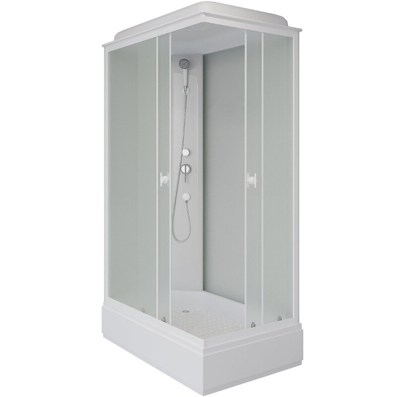 Изображение товара Душевая кабина Niagara Promo P100/80/26Q/MT с крышей, матовое стекло, 80x100 см