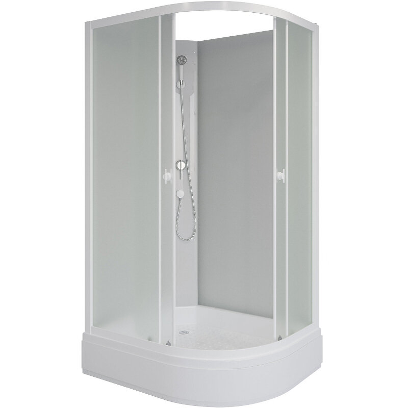 Изображение товара Душевая кабина Niagara Promo P90/70/26L/MT/BK/P90/70/26R/MT/BK, 90 x 70 см, стекло матовое, профиль белый, левая/правая