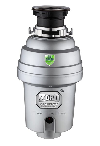 Изображение товара Zorg ZR-75 D измельчитель для кухонной мойки, хром, 3 года гарантии