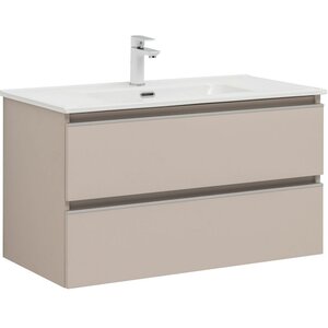 Изображение товара Подвесная тумба под раковину Aquanet Вега 2.0 90 см бежевый Soft touch