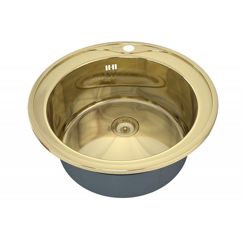 Изображение товара Кухонная мойка Zorg SZR-510/205-BRONZE - бронзовое PVD покрытие, 51 см