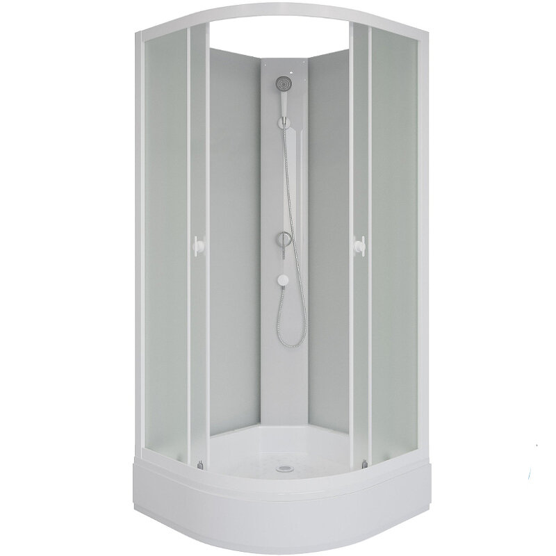 Изображение товара Душевая кабина Niagara Promo P80/26/MT/BK 80x80 см с матовым стеклом и белым профилем