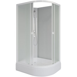 Изображение товара Душевая кабина Niagara Promo P100/80/26L/MT/BK/P100/80/26R/MT/BK, 100 x 80 см, стекло матовое, профиль белый, левая/правая