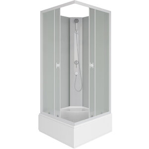 Изображение товара Душевая кабина Niagara Promo P100/26Q/MT/BK, 100 x 100 см, стекло матовое, профиль белый