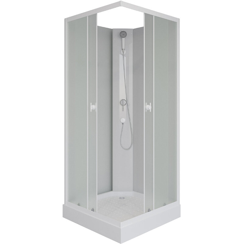 Изображение товара Душевая кабина Niagara Promo P90/13Q/MT/BK, 90 x 90 см, стекло матовое, профиль белый