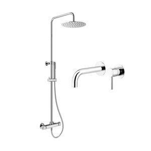 Изображение товара Душевая система Plumberia Selection Ixo KITXO6302CR210, термостатическая, цвет хром 