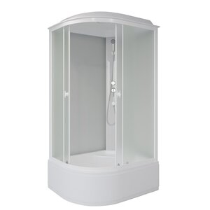 Изображение товара Душевая кабина Niagara Promo P100/80/40L/MT/P100/80/40R/MT, 100 x 80 см, с крышей, стекло матовое, профиль белый, левая/правая