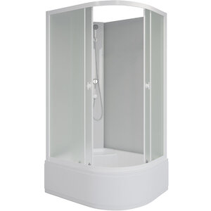 Изображение товара Душевая кабина Niagara Promo P100/80/40L/MT/BK/P100/80/40R/MT/BK, 100 x 80 см, стекло матовое, профиль белый, левая/правая