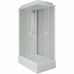 Изображение товара Душевая кабина Niagara Promo P120/80/26Q/MT, 80 x 120 см, с крышей, стекло матовое, профиль белый