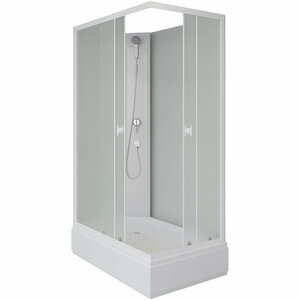 Изображение товара Душевая кабина Niagara Promo P110/80/26Q/MT/BK 80x110 см без крыши матовое стекло