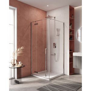 Изображение товара Душевой уголок Cezares LINER-A-1-90-C-Cr-L/LINER-A-1-90-C-Cr-R, 90 х 90 см, левый/правый, стекло прозрачное, профиль хром