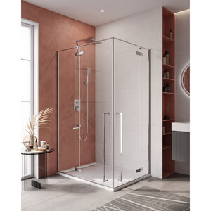 Изображение товара Душевой уголок Cezares LINER-AH-2-120/90-C-Cr-L/LINER-AH-2-120/90-C-Cr-R, 120 х 90 см, левый/правый, стекло прозрачное, профиль хром