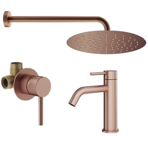 Изображение товара Комплект смесителей Plumberia Selection Ixo KITXO01RS53, цвет медь брашированная