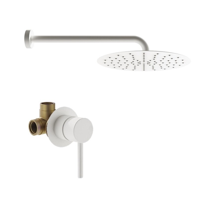 Изображение товара Душевая система Plumberia Selection Ixo KITXO01BOKING белый матовый Изображение товара Душевая система Plumberia Selection Ixo KITXO01BOKING белый матовый