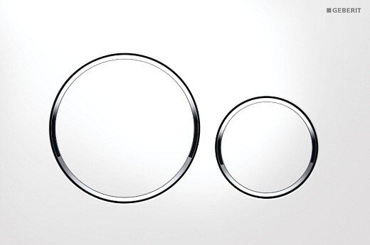 Изображение товара Клавиша смыва Geberit Sigma 20, 115.882.KJ.1, механическая, белый/глянцевый хром