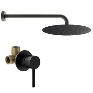 Изображение товара Душевая система Plumberia Selection Ixo KITXO01NOKING, цвет черный матовый