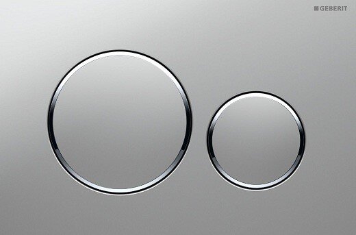 Изображение товара Клавиша смыва Geberit Sigma 20, 115.882.KN.1, механическая, хром глянцевый/хром матовый