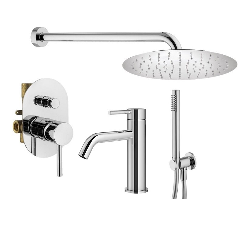 Изображение товара Комплект смесителей Plumberia Selection Ixo KITXO15CR53, цвет хром глянцевый Изображение товара Комплект смесителей Plumberia Selection Ixo KITXO15CR53, цвет хром глянцевый