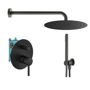 Изображение товара Душевая система Plumberia Selection Ixo KITXO18NO черный матовый комплект для душа и смесителя