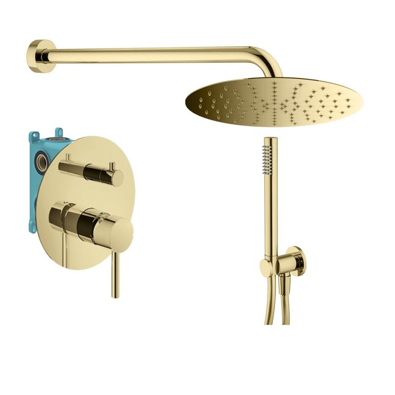 Изображение товара Душевая система Plumberia Selection Ixo KITXO18OR золото с верхним и ручным душем