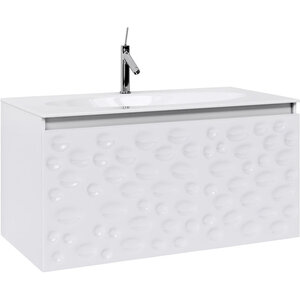 Изображение товара Подвесная тумба под раковину Clarberg Dune 100 см белая с ящиками