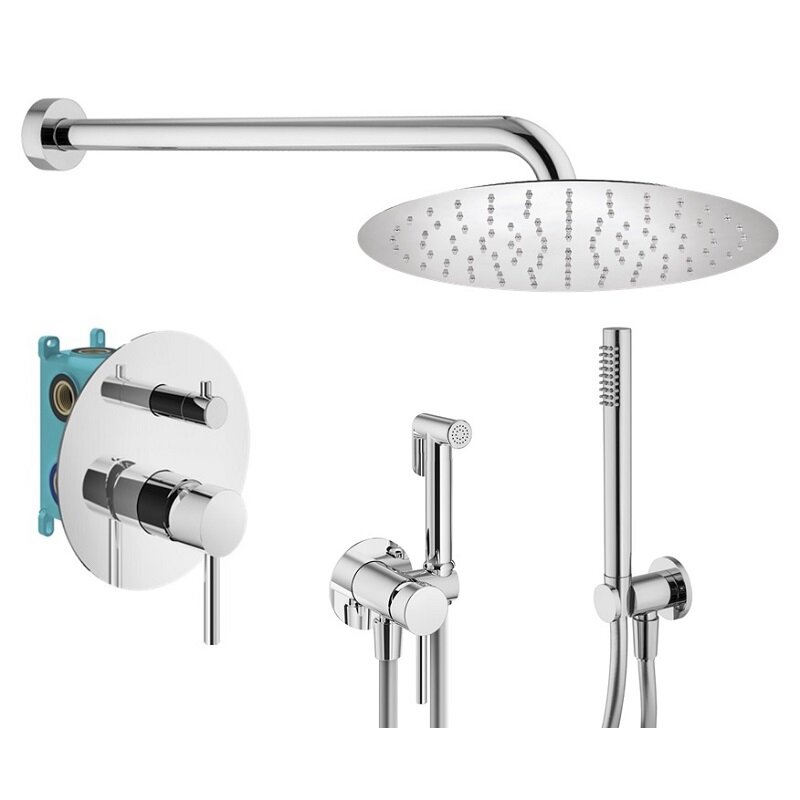 Изображение товара Душевая система Plumberia Selection Ixo KITZXO18CR с гигиеническим душем и смесителем, хром