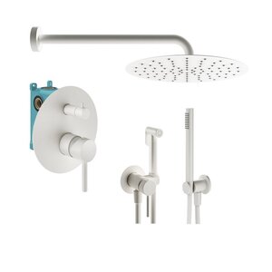 Изображение товара Душевая система Plumberia Selection Ixo KITZXO18BO, цвет белый матовый