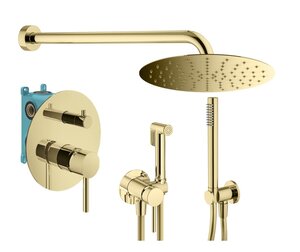 Изображение товара Душевая система Plumberia Selection Ixo KITZXO18OR, цвет золото
