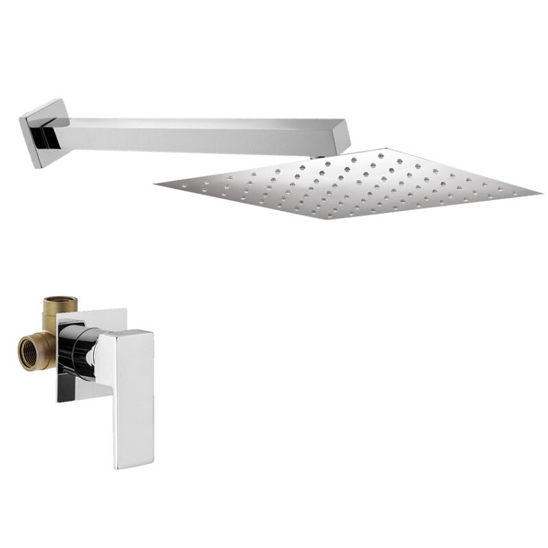 Изображение товара Душевая система Plumberia Selection Tag с верхним душем из нержавейки и встроенным смесителем
