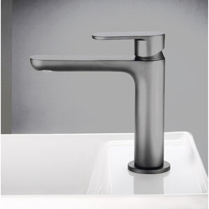 Изображение товара Смеситель для раковины Gattoni H2Omix7000 7004070NS с донным клапаном и брашированным никелем