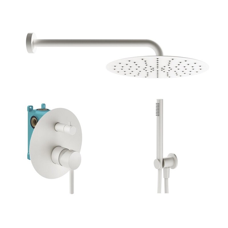 Изображение товара Душевая система Plumberia Selection Ixo KITXO18BOKING белый матовый 300 мм