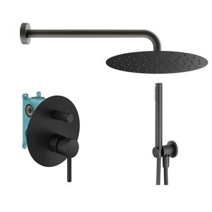 Изображение товара Душевая система Plumberia Selection Ixo KITXO18NOKING, цвет черный матовый