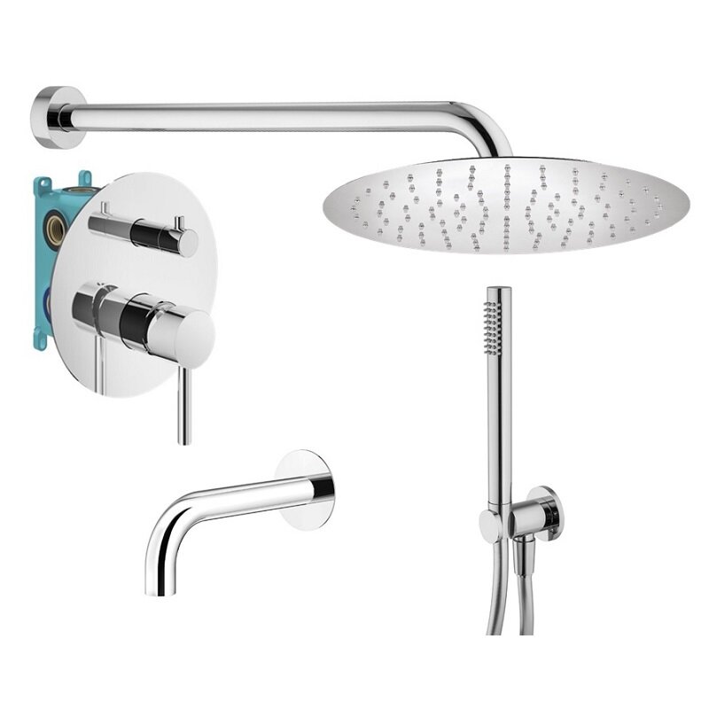 Изображение товара Душевая система Plumberia Selection Ixo KITXO19CR260 хром комплект с душем и изливом 250 мм