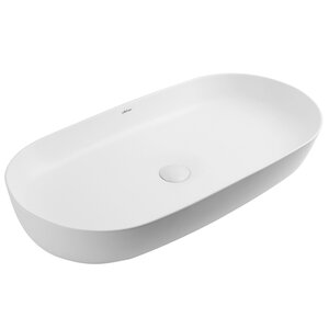 Изображение товара Раковина Abber Bequem AC2110MW 80x40 см овальная накладная белый матовый Германия