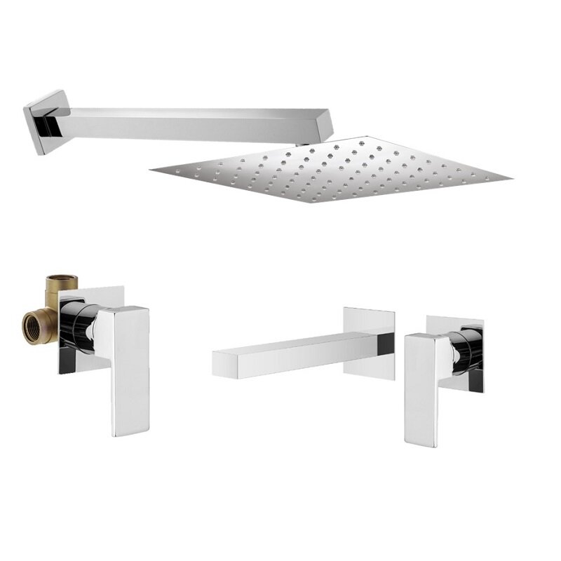 Изображение товара Комплект смесителей Plumberia Selection для ванны и раковины, хром, 5 лет гарантии Изображение товара Комплект смесителей Plumberia Selection для ванны и раковины, хром, 5 лет гарантии