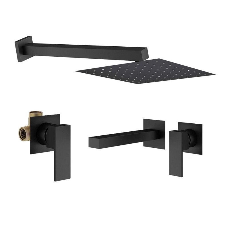 Изображение товара Комплект смесителей Plumberia Selection Tag KITTG01NO220, цвет черный матовый