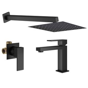 Изображение товара Комплект смесителей Plumberia Selection Tag KITTG01NO53 черный матовый