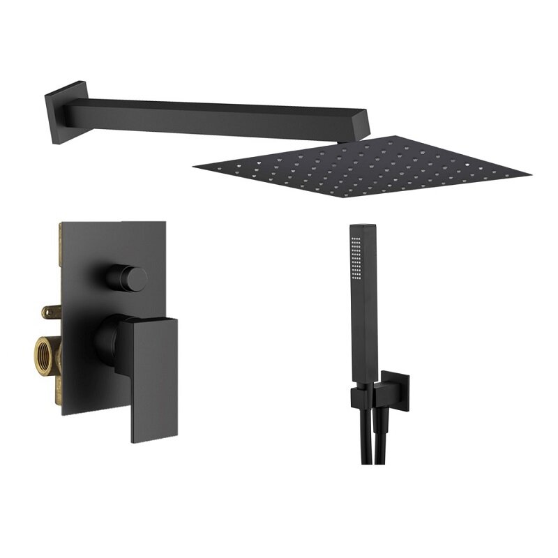 Изображение товара Душевая система Plumberia Selection Tag KITTG15NO черный матовый, Италия