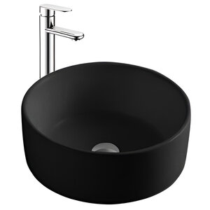 Изображение товара Раковина Aquatek AQ5118-MB, 40 см, фарфор, цвет черный матовый