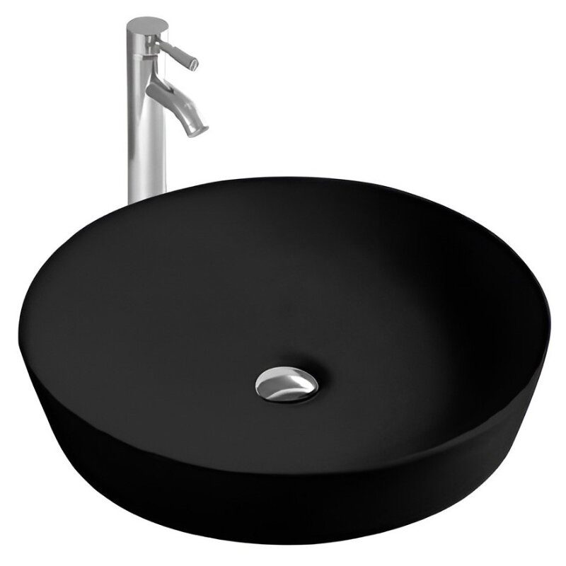Изображение товара Раковина Aquatek Европа AQ5558-MB, 41 см, фаянс, цвет черный матовый