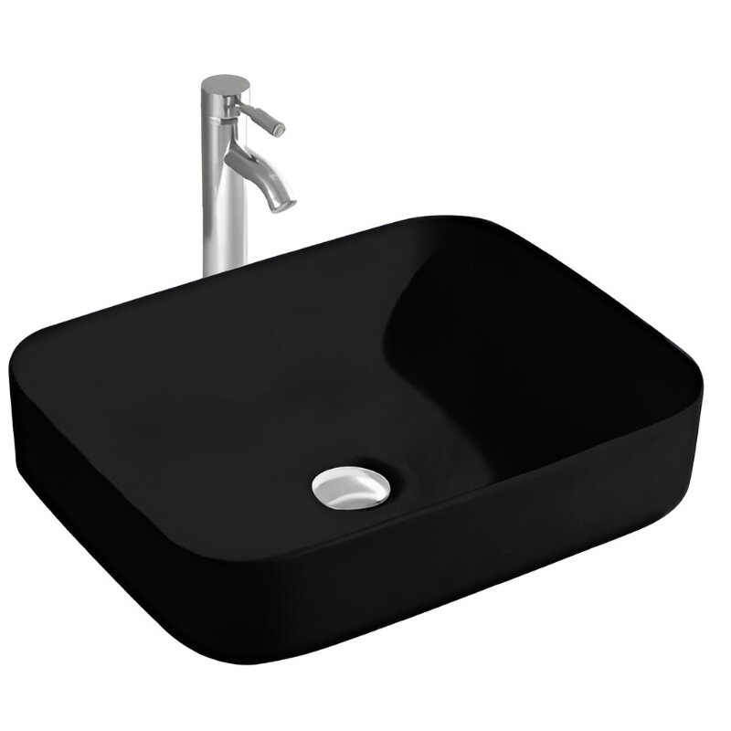 Изображение товара Раковина Aquatek Вега AQ5515-MB, 50 см, фаянс, цвет черный матовый