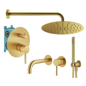 Изображение товара Комплект смесителей Plumberia Selection Ixo KITXO18OB210, цвет золото брашированное