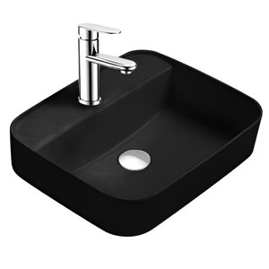 Изображение товара Раковина Aquatek Вега AQ5506-MB 50 см черный матовый фарфор накладная