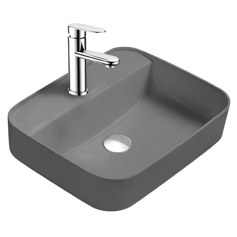 Изображение товара Раковина Aquatek Вега AQ5506-MG, 50 см, фаянс, серый матовый